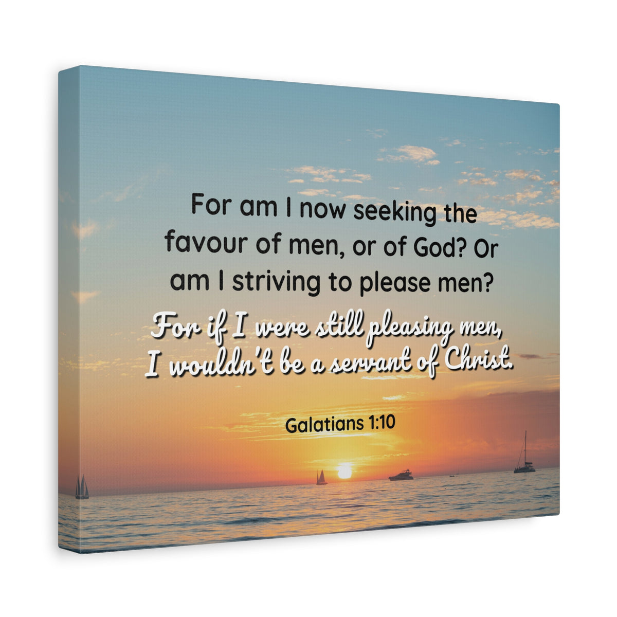 Scripture Canvas Servant Of Christ Galatians 1:10 Christian Wall Art Bible Verse Print Ready to Hang-Express Your Love Gifts