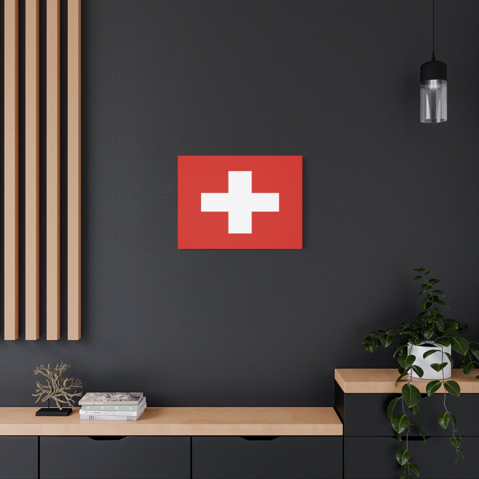 Switzerland Country Flag Canvas Vibrant Wall Art Unframed Home Decor-Express Your Love Gifts