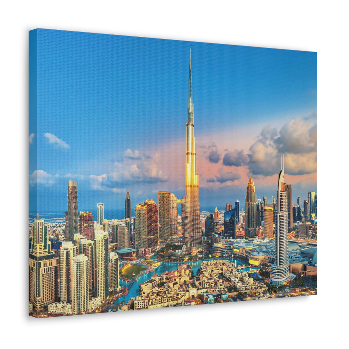 Dubai Daytime Skyline Canvas Artwork High-Quality Breathtaking Stunning Cityscape for Home Decor Ready to Hang-Express Your Love Gifts