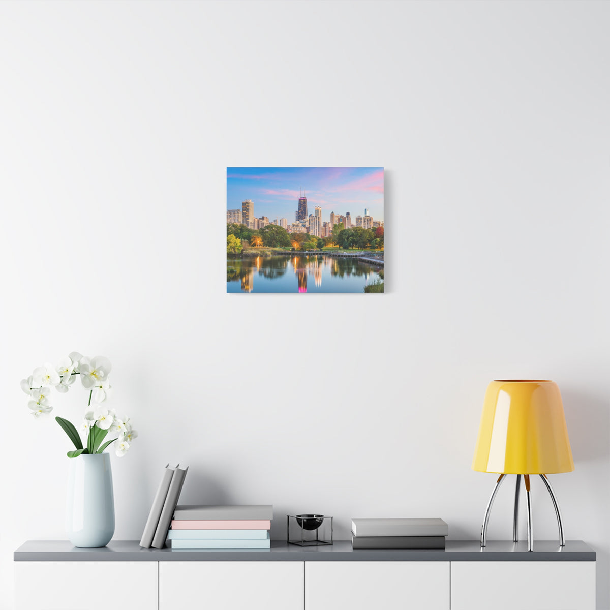 Chicago Daytime Skyline Canvas Artwork High-Quality Breathtaking Stunning Cityscape for Home Decor Ready to Hang-Express Your Love Gifts