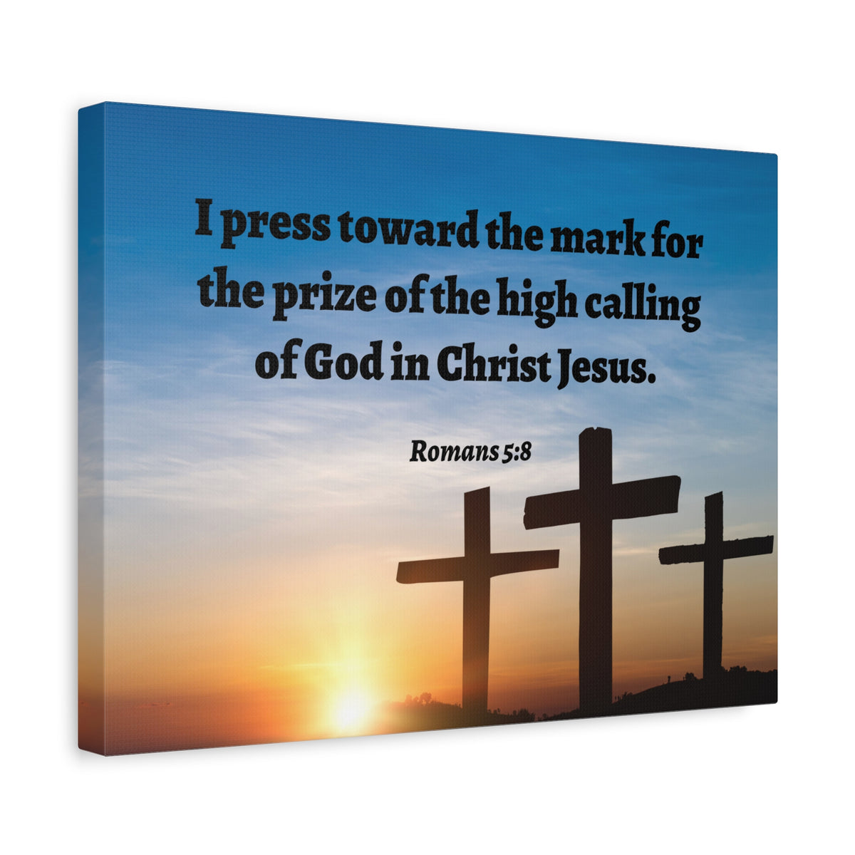 Scripture Walls High Calling Of God Romans 5:8 Bible Verse Canvas Christian Wall Art Ready to Hang-Express Your Love Gifts