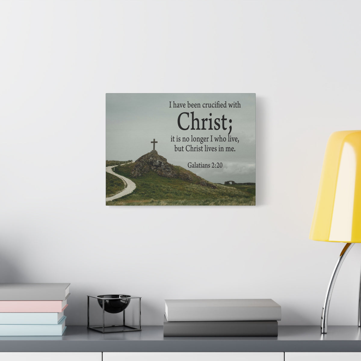 Scripture Walls Canvas No Longer I But Christ Galatians 2:20 Wall Art Christian Home Decor-Express Your Love Gifts