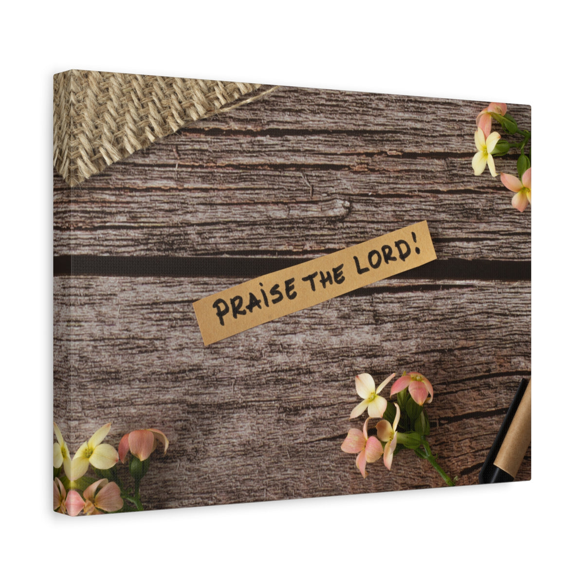 Scripture Walls Praise The Lord Psalm 150:6 Wood Bible Verse Canvas Christian Wall Art Ready to Hang-Express Your Love Gifts