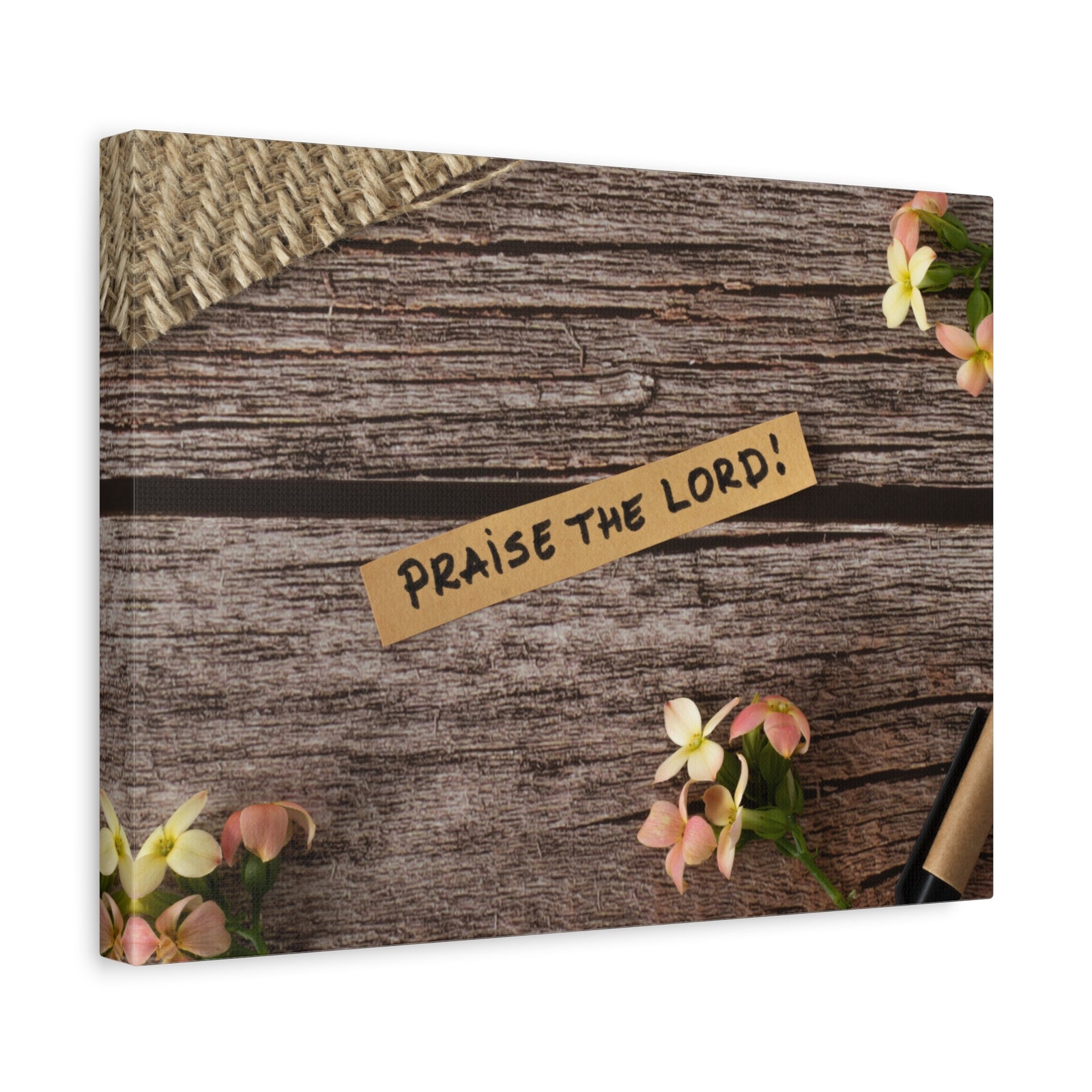Scripture Walls Praise The Lord Psalm 150:6 Wood Bible Verse Canvas Christian Wall Art Ready to Hang-Express Your Love Gifts