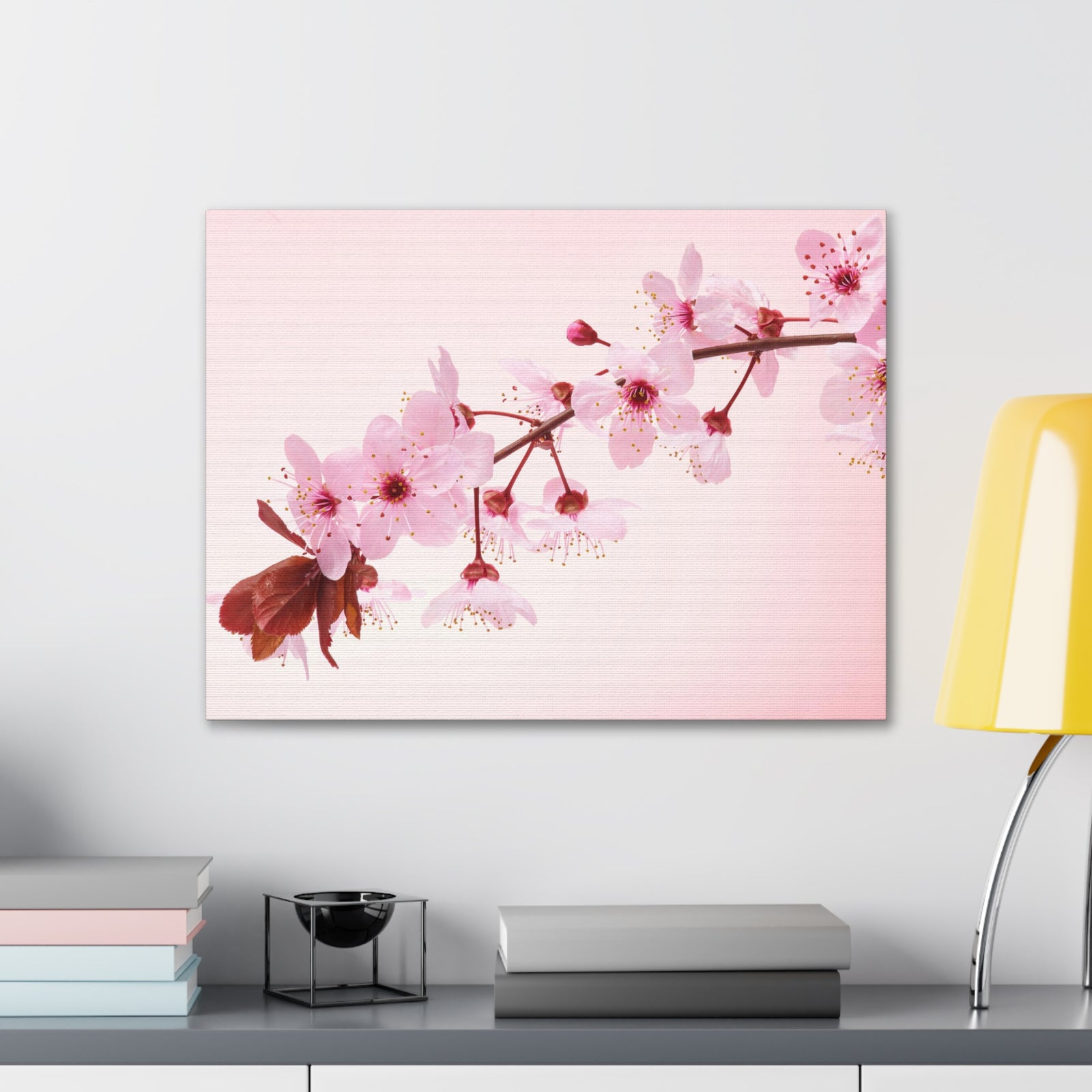 Single Cherry Blossom Forest Floral Nature Photography Canvas Wall Art for Home Decor Ready-to-Hang-Express Your Love Gifts