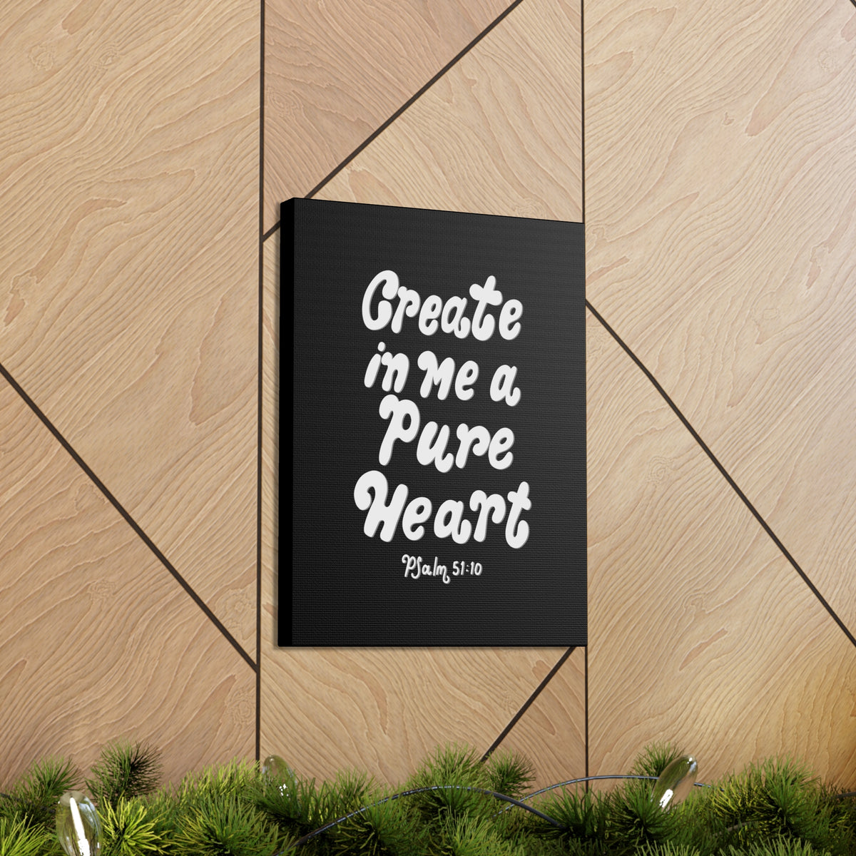 Scripture Walls Create In Me Psalm 51:10 Bible Verse Canvas Christian Wall Art Ready to Hang-Express Your Love Gifts