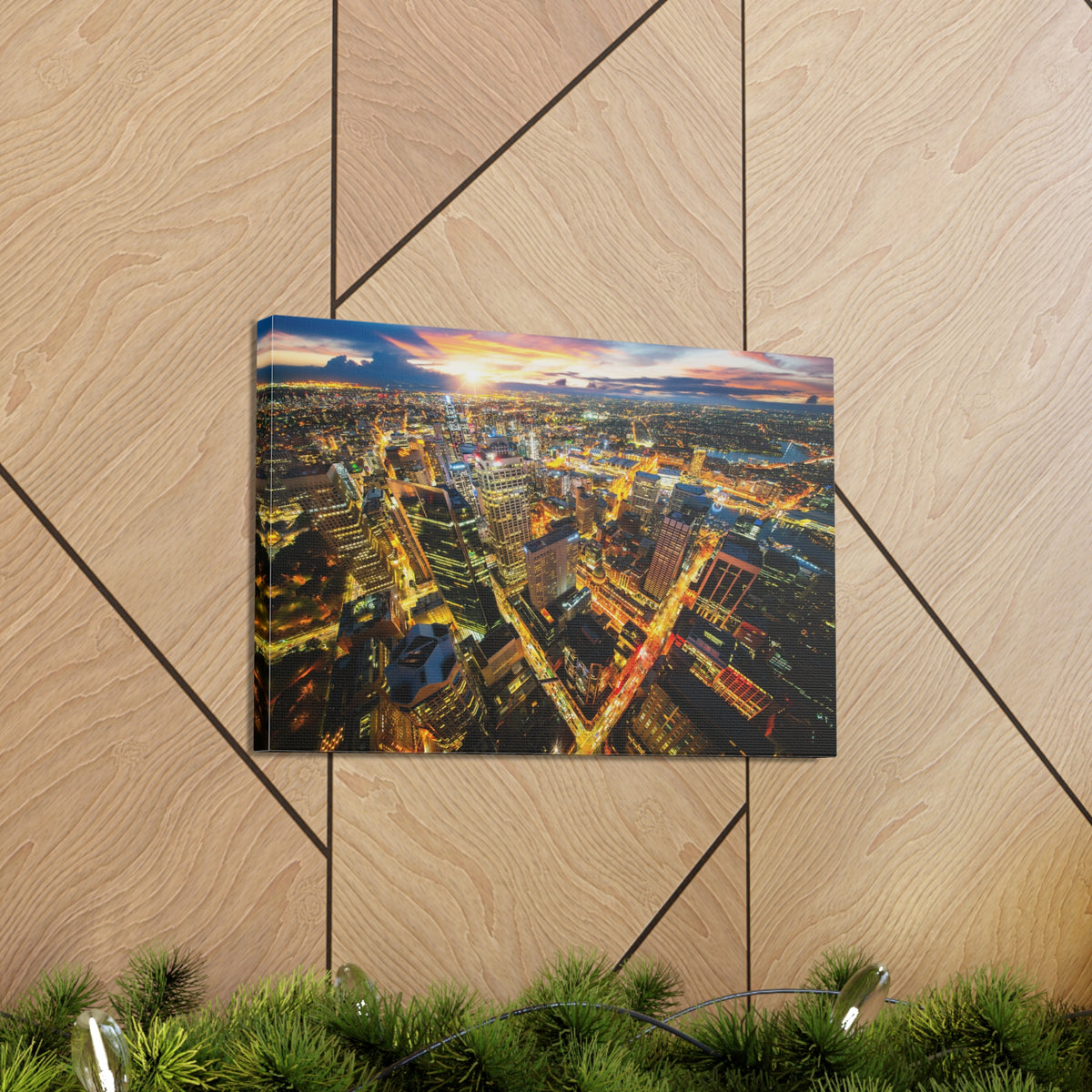 Sydney Night Skyline Canvas Artwork High-Quality Breathtaking Stunning Cityscape for Home Decor Ready to Hang-Express Your Love Gifts