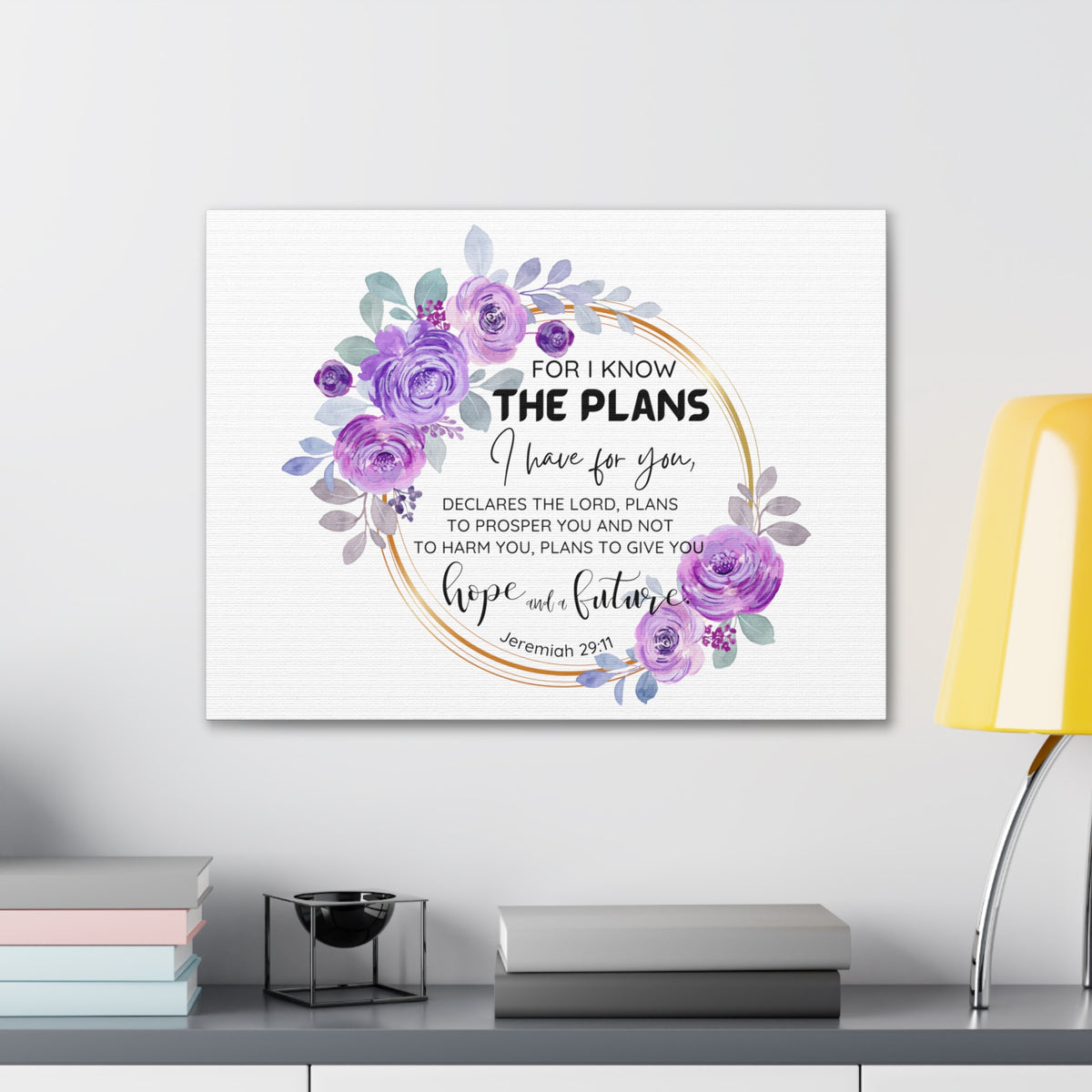 Scripture Walls Jeremiah 29:11 The Plans I Have Bible Verse Canvas Christian Wall Art Ready to Hang Unframed-Express Your Love Gifts