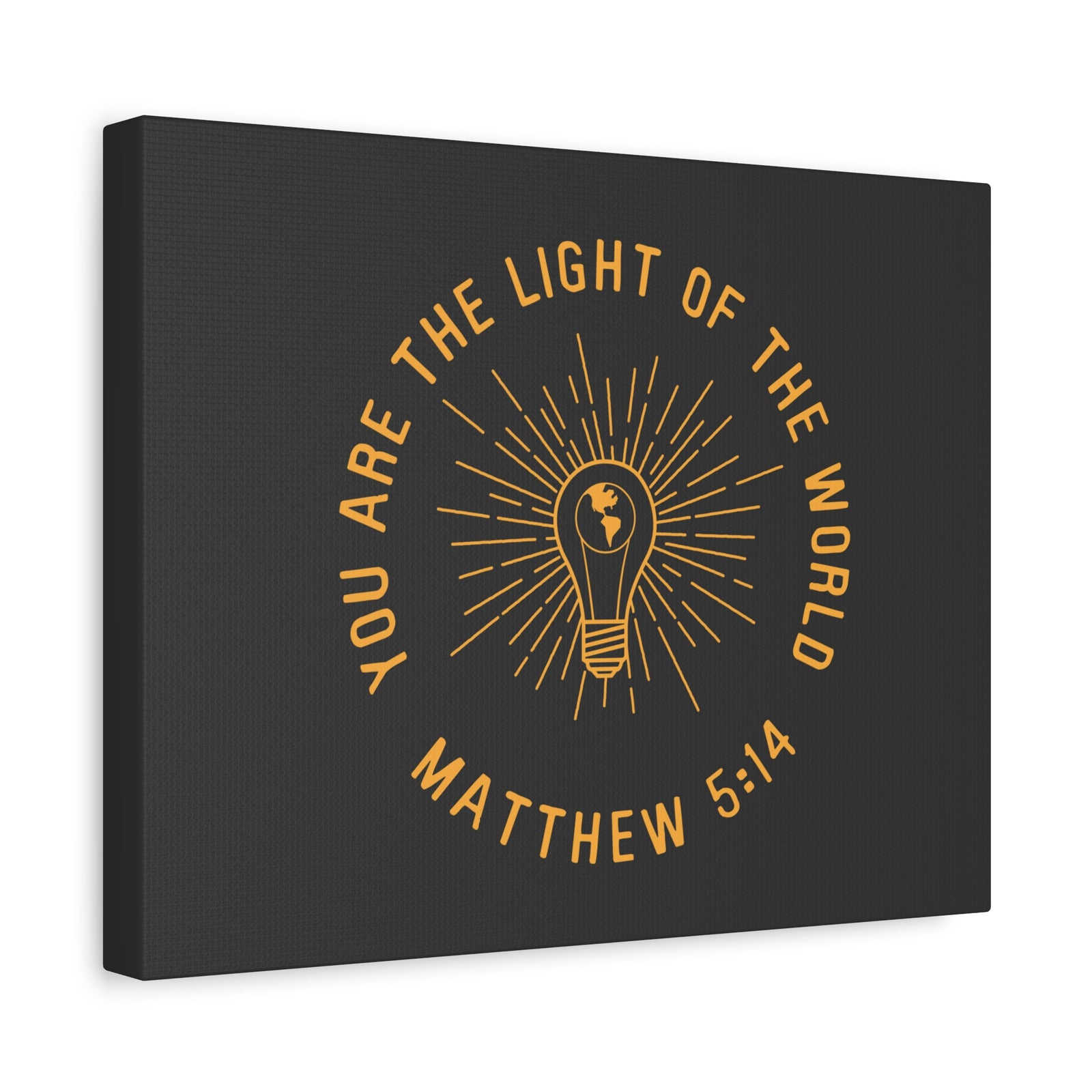 Scripture Canvas You Are The Light Matthew 5:14 Christian Wall Art Bible Verse Print Ready To Hang-Express Your Love Gifts