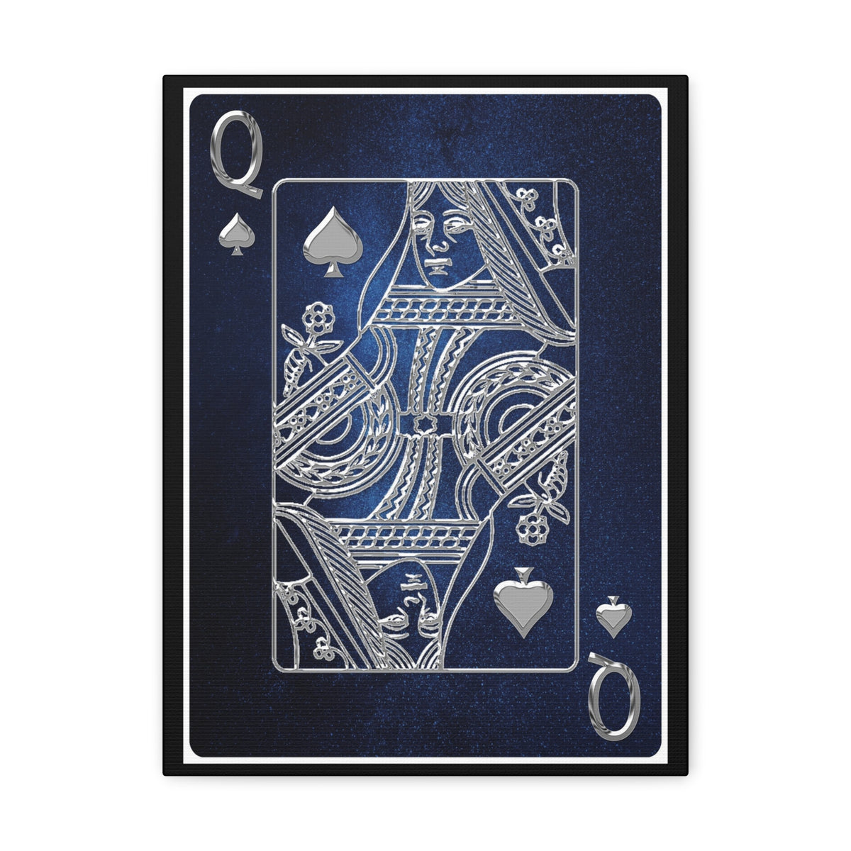 Queen Of Spades Space Background Playing Card Canvas Wall Art for Home Decor Ready-to-Hang-Express Your Love Gifts