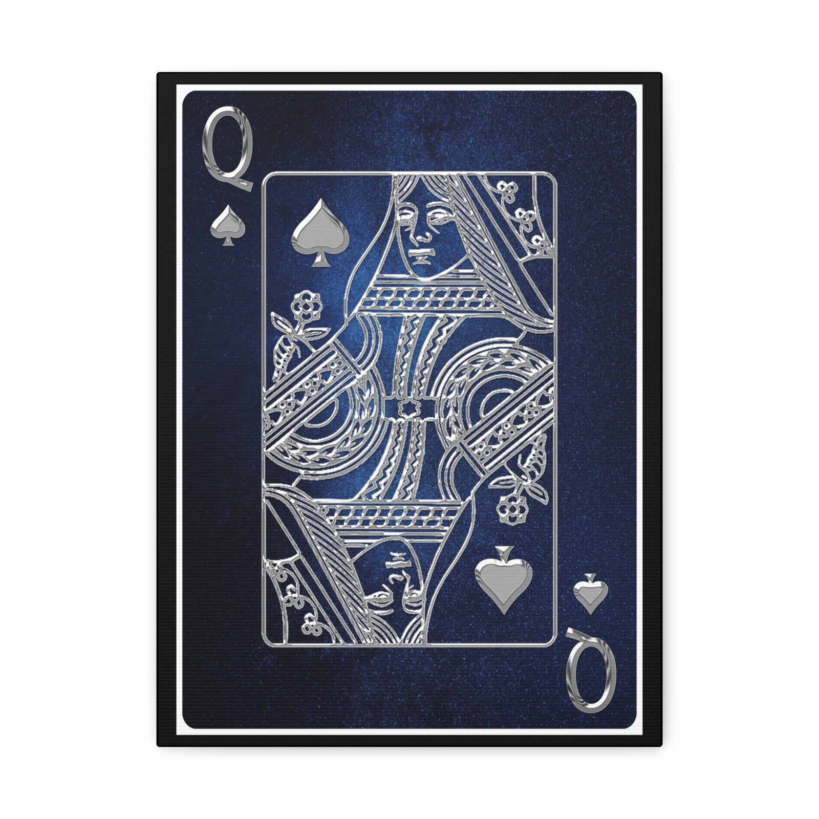 Queen Of Spades Space Background Playing Card Canvas Wall Art for Home Decor Ready-to-Hang-Express Your Love Gifts