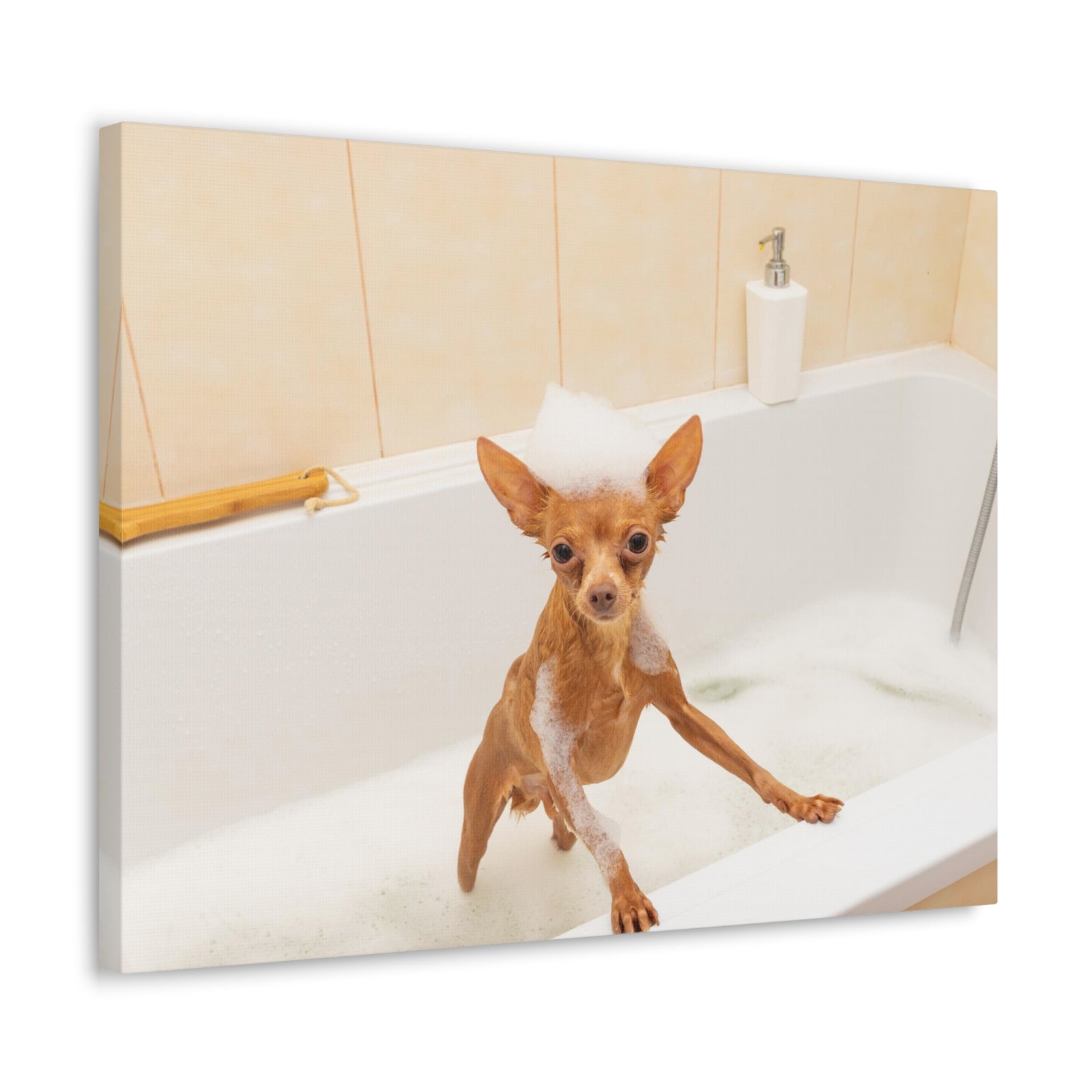 Cute Russkiy Toy Bath Canvas Wall Art for Home Decor Ready-to-Hang-Express Your Love Gifts