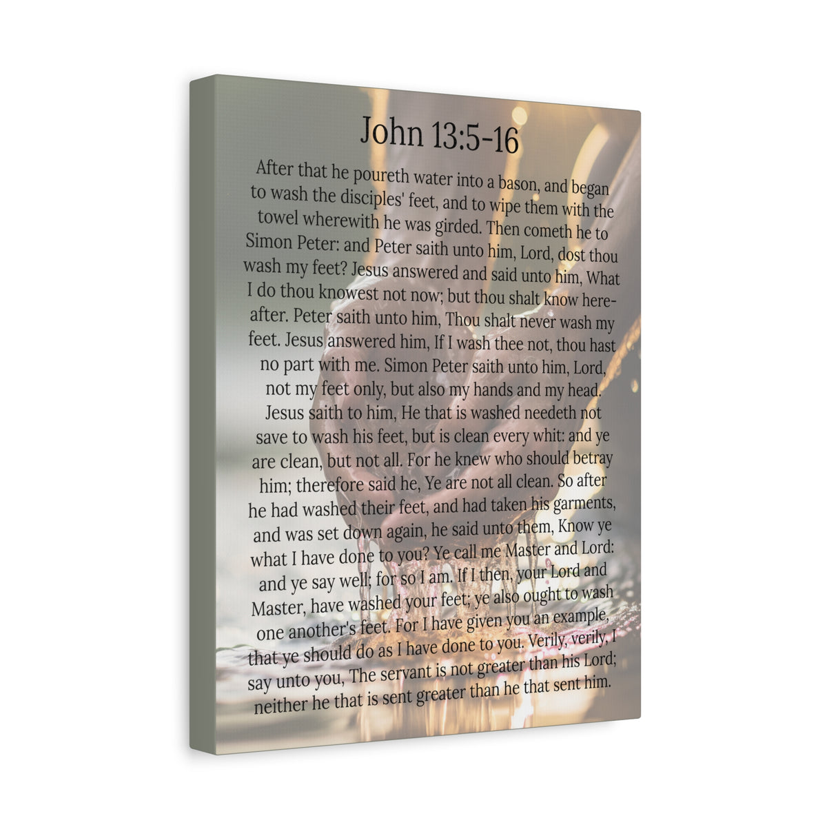 Scripture Walls Footwashing John 13:5-16 Christ Christian Wall Art Print Ready to Hang Unframed-Express Your Love Gifts