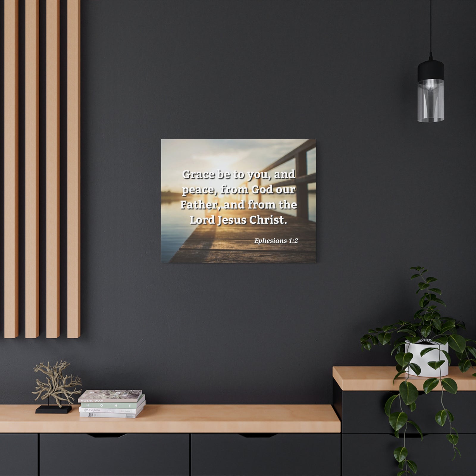 Scripture Walls Grace & Peace Ephesians 1:2 Bible Verse Canvas Christian Wall Art Ready to Hang-Express Your Love Gifts
