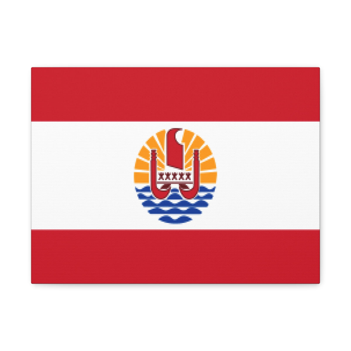 French Polynesia Country Flag Canvas Vibrant Wall Art Unframed Home Decor-Express Your Love Gifts