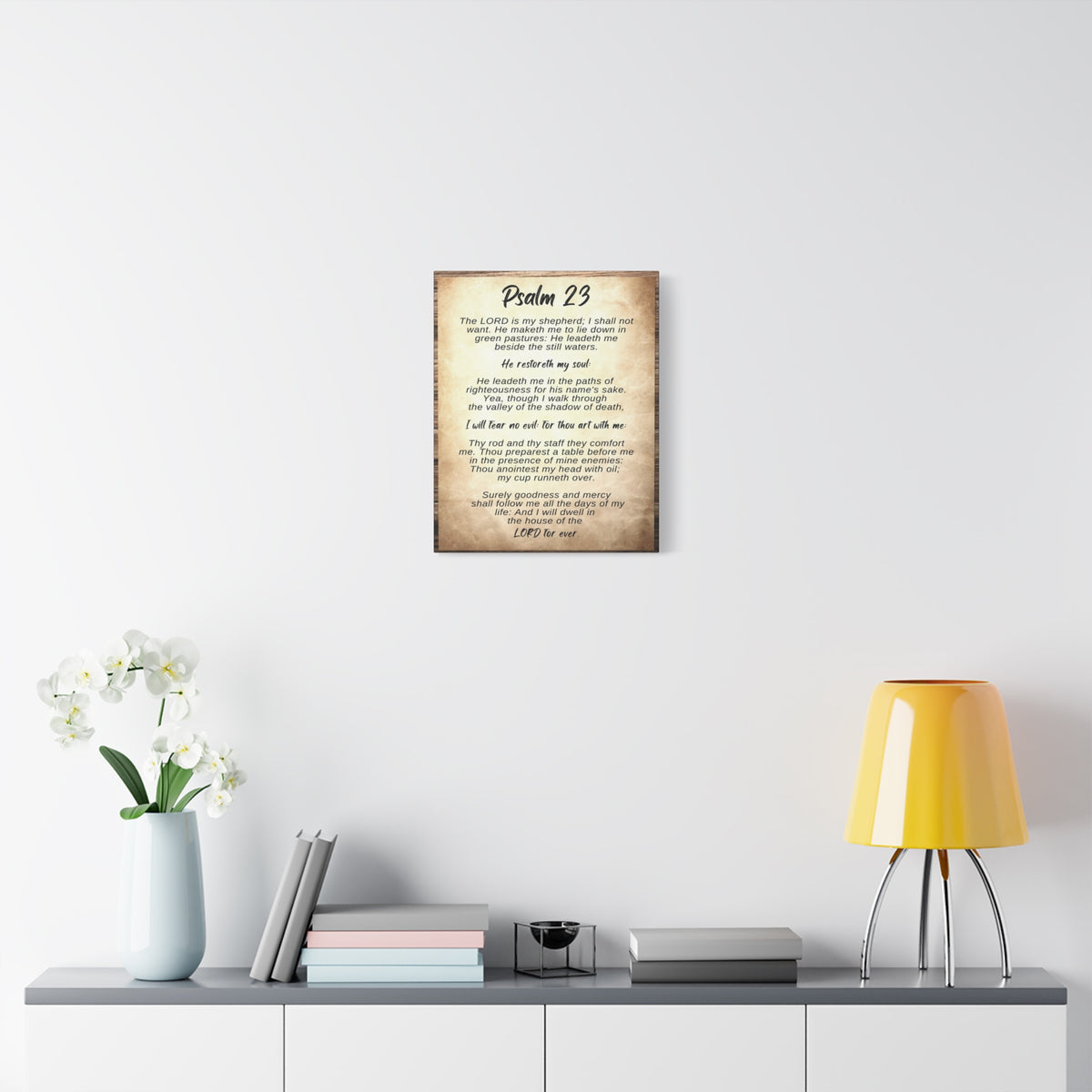 Scripture Walls The Lord Is My Shepherd Psalm 23 Bible Verse Canvas Christian Wall Art Ready to Hang-Express Your Love Gifts