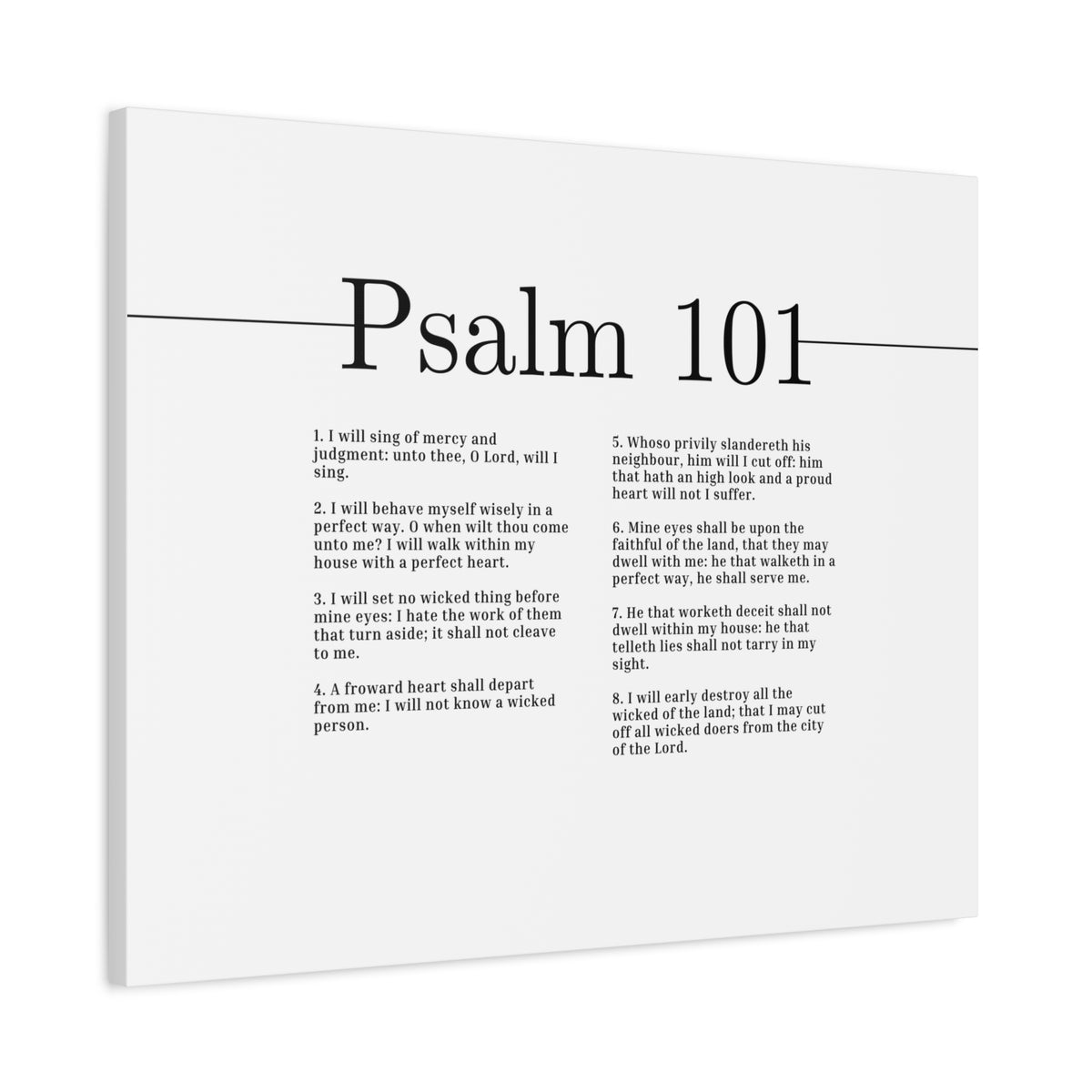 Scripture Canvas Sing Of Mercy And Judgement Psalm 101 Christian Wall Art Bible Verse Print Ready to Hang-Express Your Love Gifts