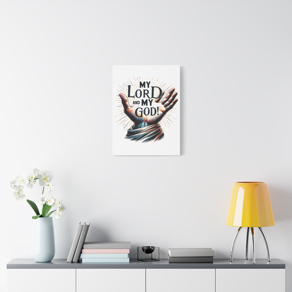 Scripture Walls John 20:28 My Lord and My God! Bible Verse Canvas Christian Wall Art Ready to Hang Unframed-Express Your Love Gifts