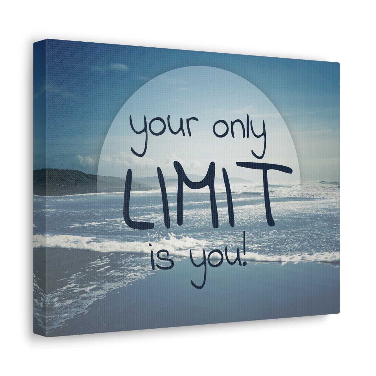 Inspirational Quote Canvas Your Only Limit Is You Wall Art Motivational Motto Inspiring Prints Artwork Decor Ready to Hang-Express Your Love Gifts