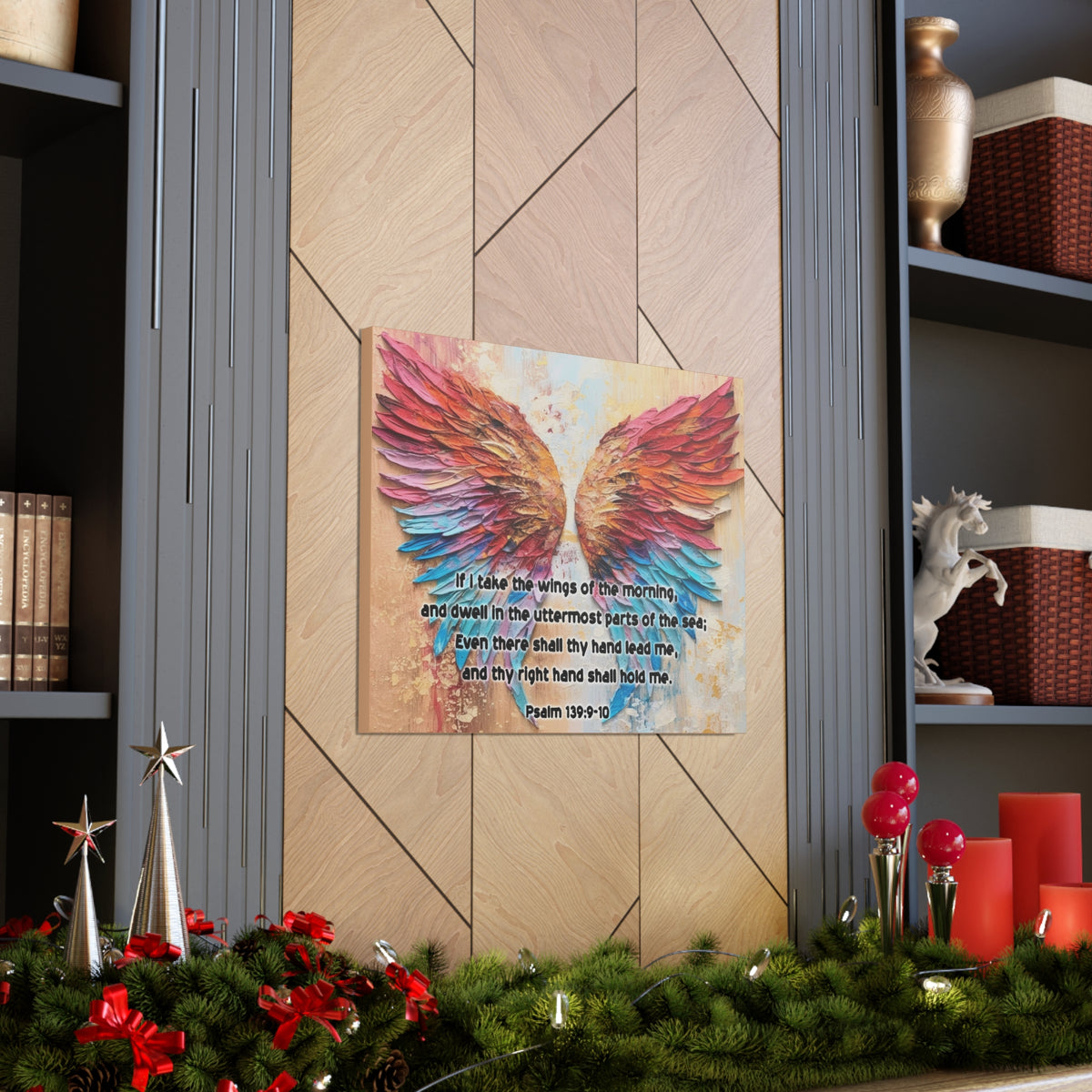 Scripture Walls Wings of the Morning Psalm 139:9-10 Christian Wall Art Print Ready to Hang Unframed-Express Your Love Gifts