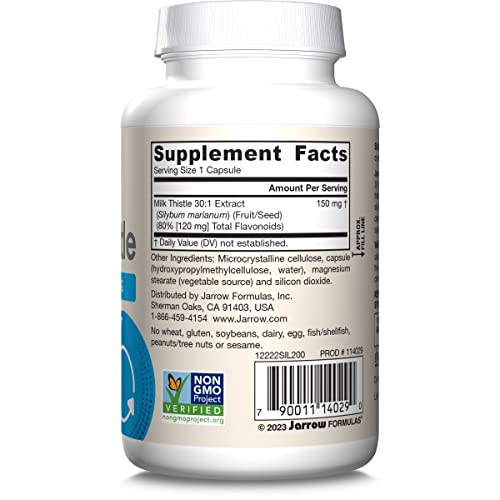 Jarrow Formulas Milk Thistle 150 mg, Liver Support Supplement, 200 Vegan Capsules-Express Your Love Gifts