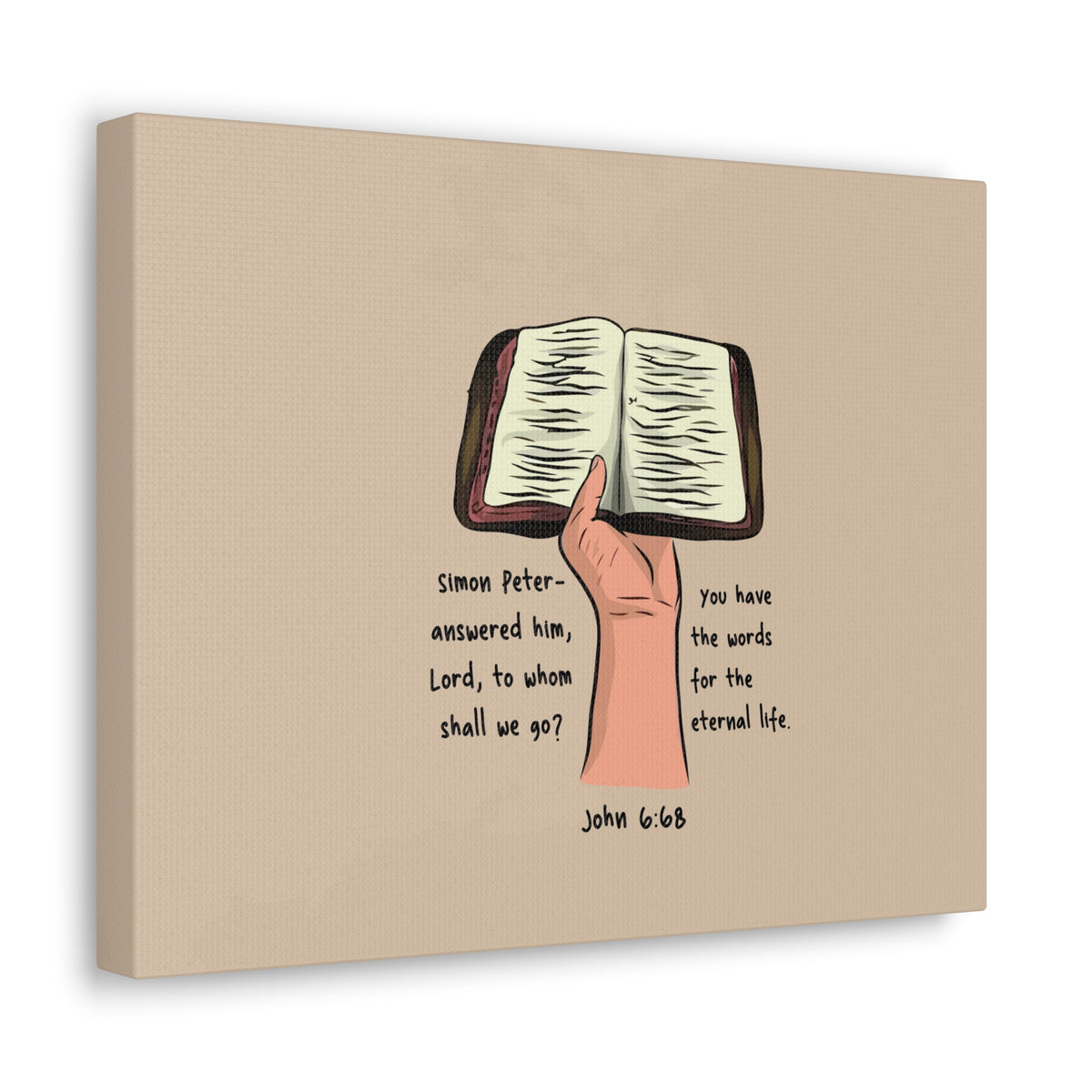 Scripture Walls Lord To Whom Shall We Go John 6:68 Bible Verse Canvas Christian Wall Art Ready To Hang-Express Your Love Gifts