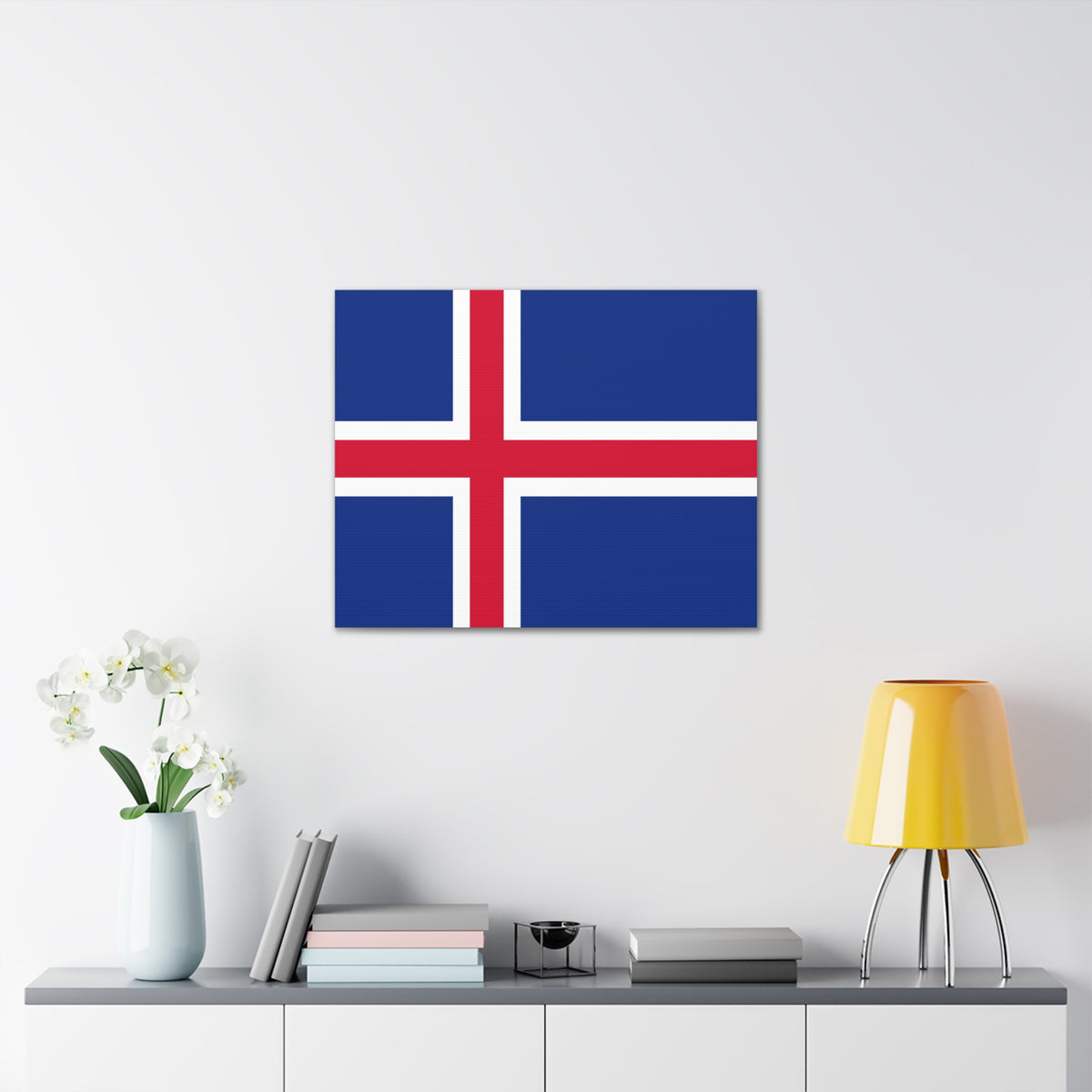 Iceland Country Flag Canvas Vibrant Wall Art Unframed Home Decor-Express Your Love Gifts