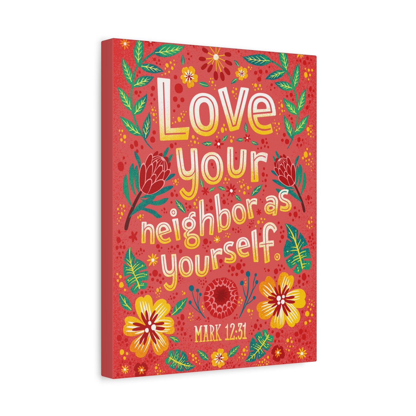 Scripture Walls Love Your Neighbor Mark 12:31 Bible Verse Canvas Christian Wall Art Ready to Hang