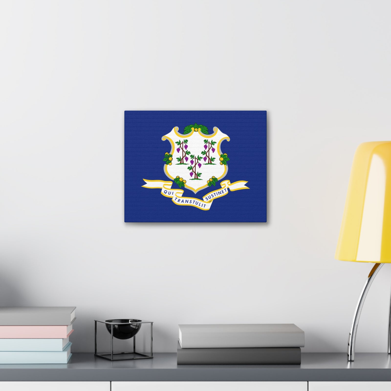 Connecticut State Flag Canvas Vibrant Wall Art Unframed Home Decor-Express Your Love Gifts