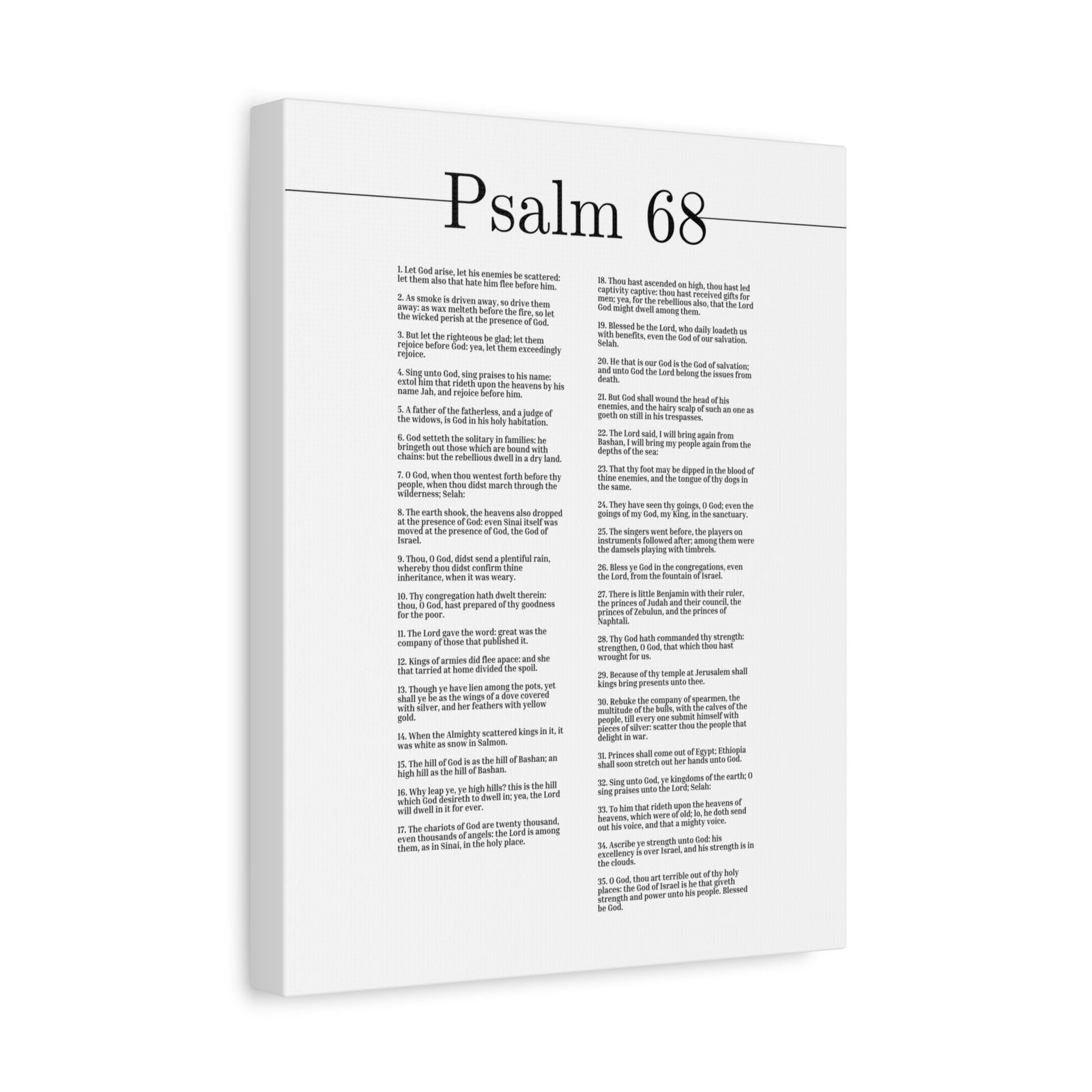 Scripture Canvas Blessed Be The Lord Psalm 68 Christian Wall Art Bible Verse Print Ready to Hang-Express Your Love Gifts