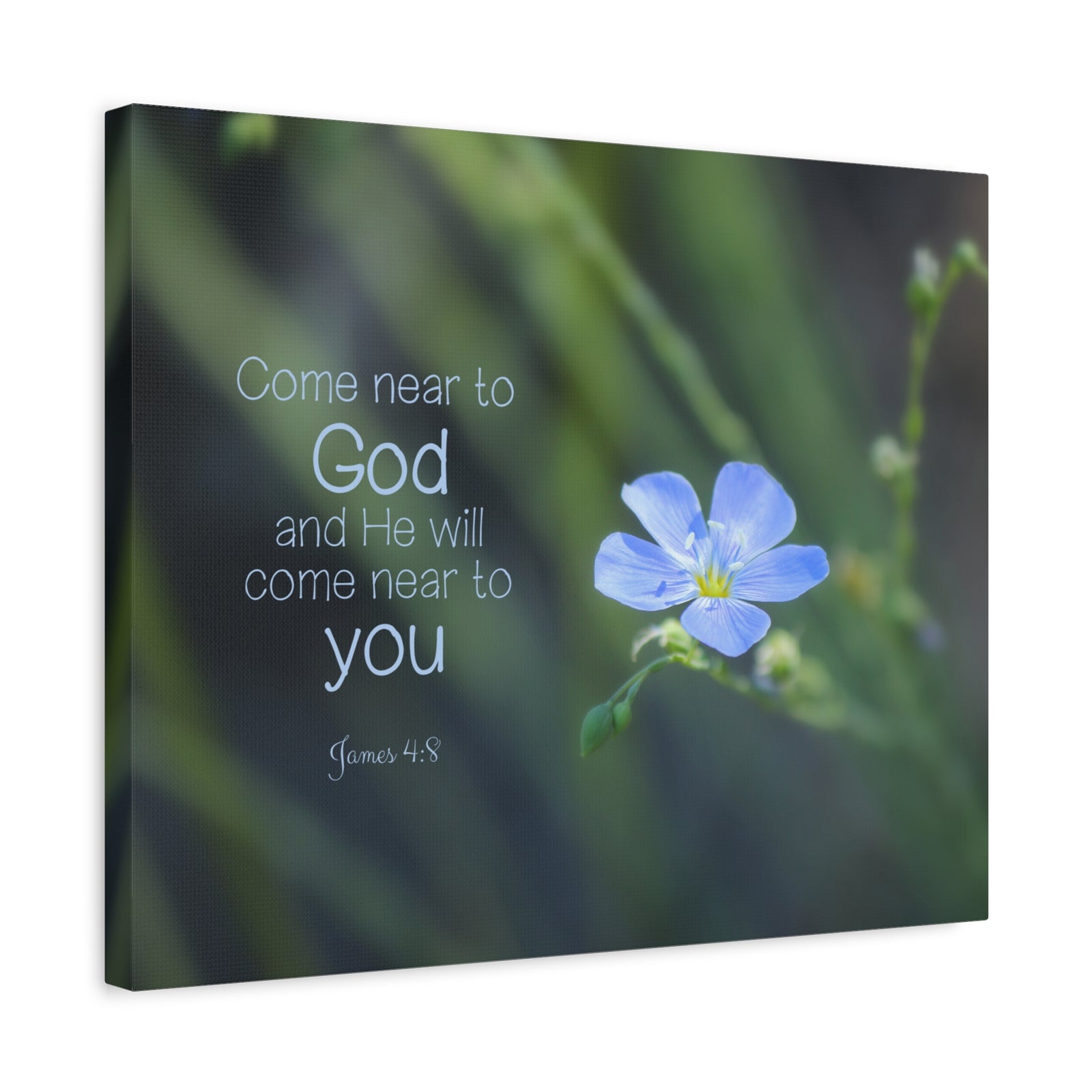 Scripture Walls Near To God James 4:8 Bible Verse Canvas Christian Wall Art Ready to Hang