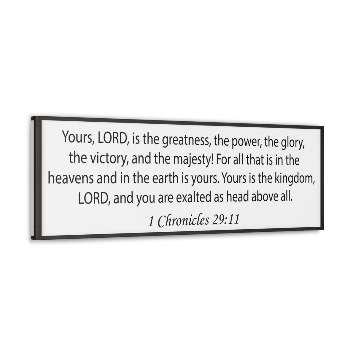 Scripture Walls 1 Chronicles 29:11 White Gold Bible Verse Canvas Christian Wall Art Ready to Hang Unframed-Express Your Love Gifts