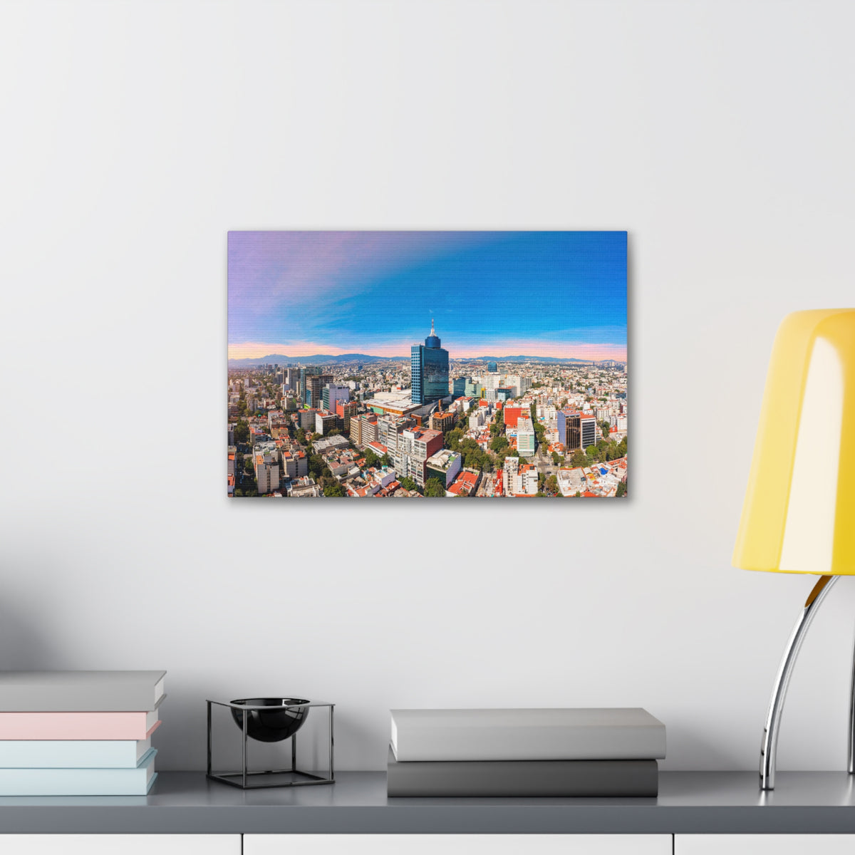 Mexico City Daytime Skyline Canvas Artwork High-Quality Breathtaking Stunning Cityscape for Home Decor Ready to Hang-Express Your Love Gifts