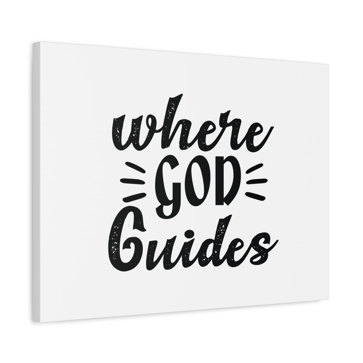 Scripture Canvas Where God Guides Psalms 32:8 Christian Wall Art Bible Verse Print Ready to Hang-Express Your Love Gifts