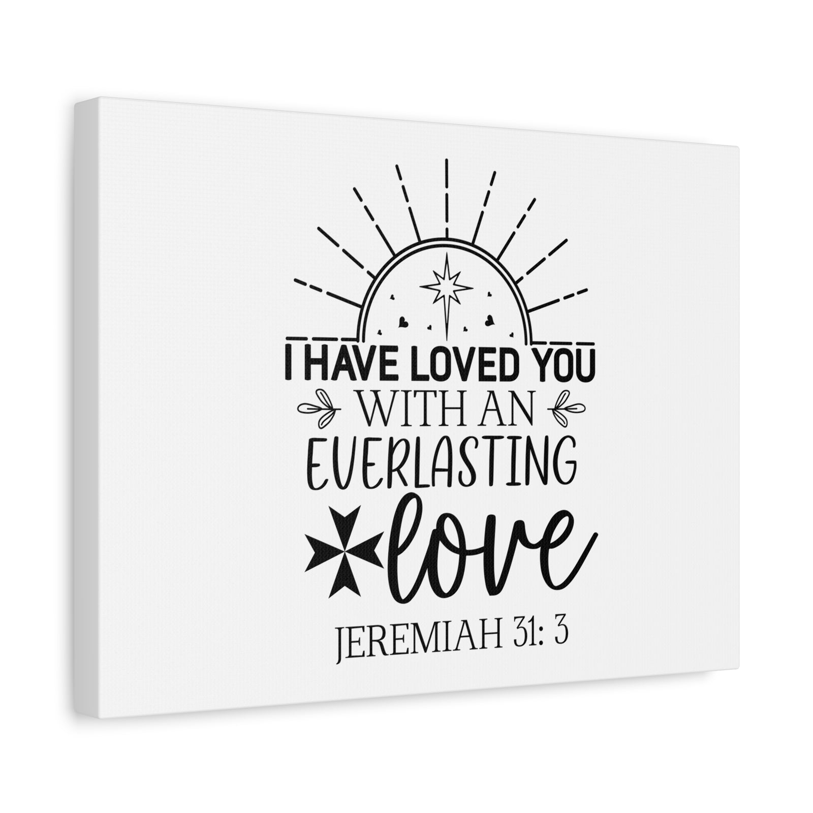 Scripture Walls Jeremiah 31:3 Rubies Bible Verse Canvas Christian Wall Art Ready to Hang Unframed-Express Your Love Gifts