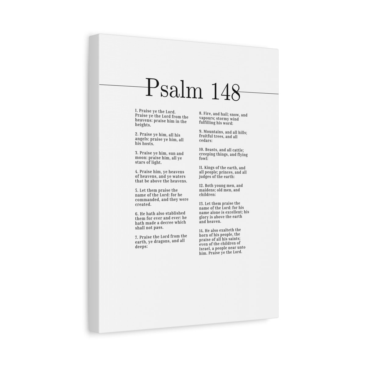 Scripture Canvas Praise Him, Ye Heavens Of Heavens Psalm 148 Christian Wall Art Bible Verse Print Ready to Hang-Express Your Love Gifts