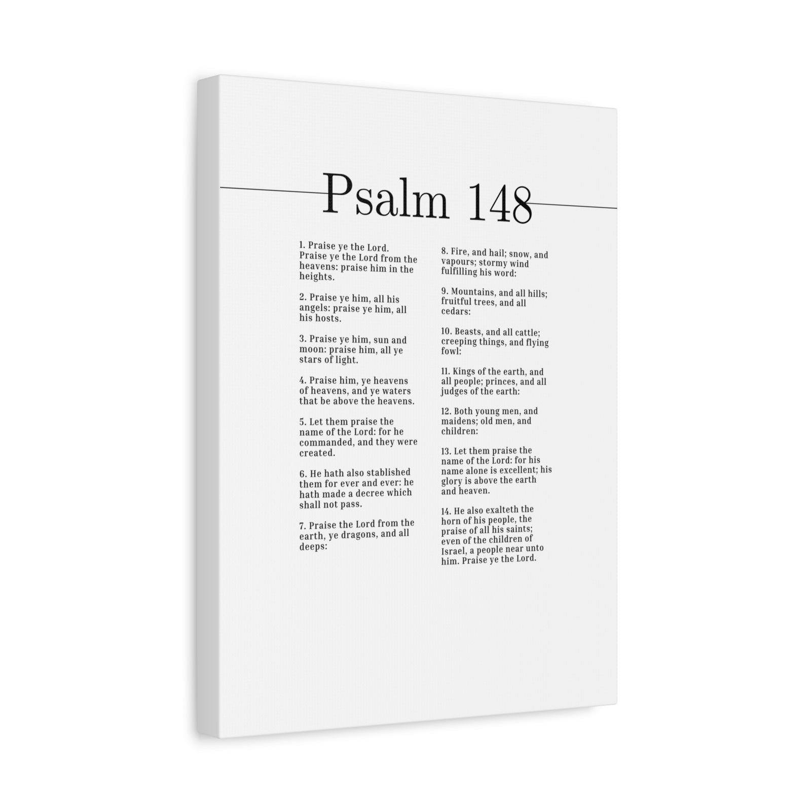 Scripture Canvas Praise Him, Ye Heavens Of Heavens Psalm 148 Christian Wall Art Bible Verse Print Ready to Hang-Express Your Love Gifts