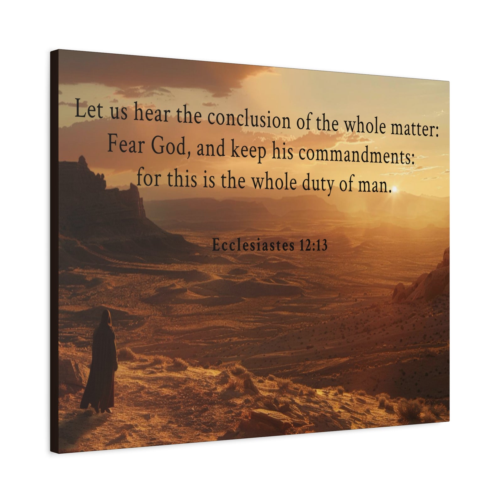 Scripture Walls Ecclesiastes 12:13 Bible Verse Canvas Christian Wall Art Ready to Hang Unframed-Express Your Love Gifts