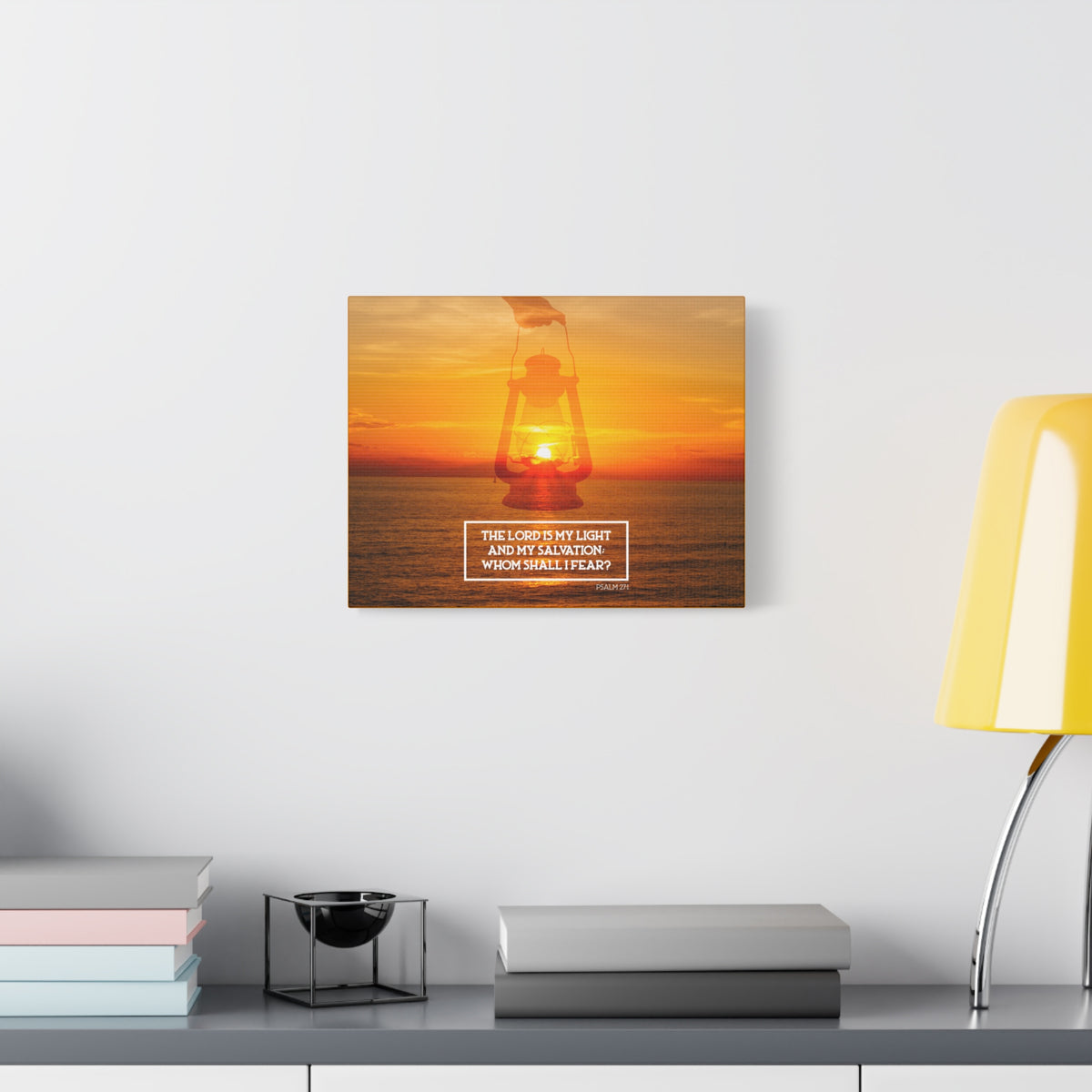 Scripture Walls Lord Is My Light Psalm 27:1 Bible Verse Canvas Christian Wall Art Ready to Hang-Express Your Love Gifts