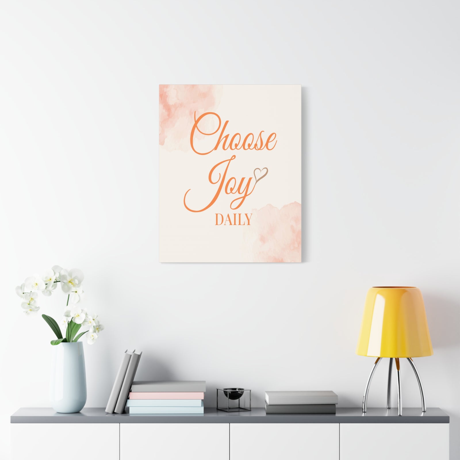Choose Joy Daily Inspirational Motivational Quote Canvas Wall Art for Home Decor Ready-to-Hang-Express Your Love Gifts