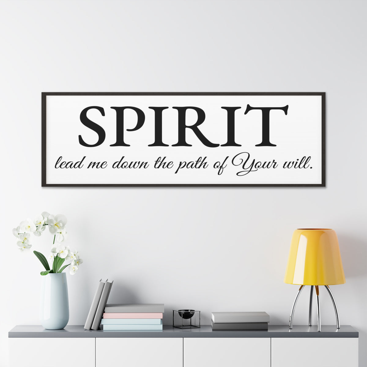 Scripture Walls Spirit Lead Me White Bible Verse Canvas Christian Wall Art Ready to Hang Unframed-Express Your Love Gifts