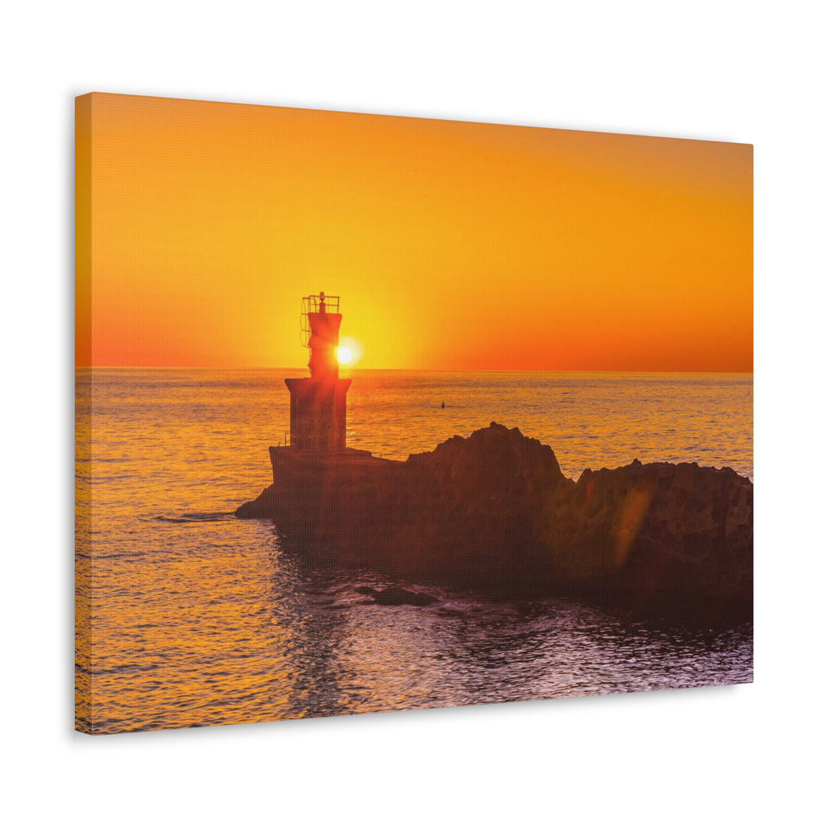 Sun Lighthouse Sunset Forest Floral Nature Photography Canvas Wall Art for Home Decor Ready-to-Hang-Express Your Love Gifts
