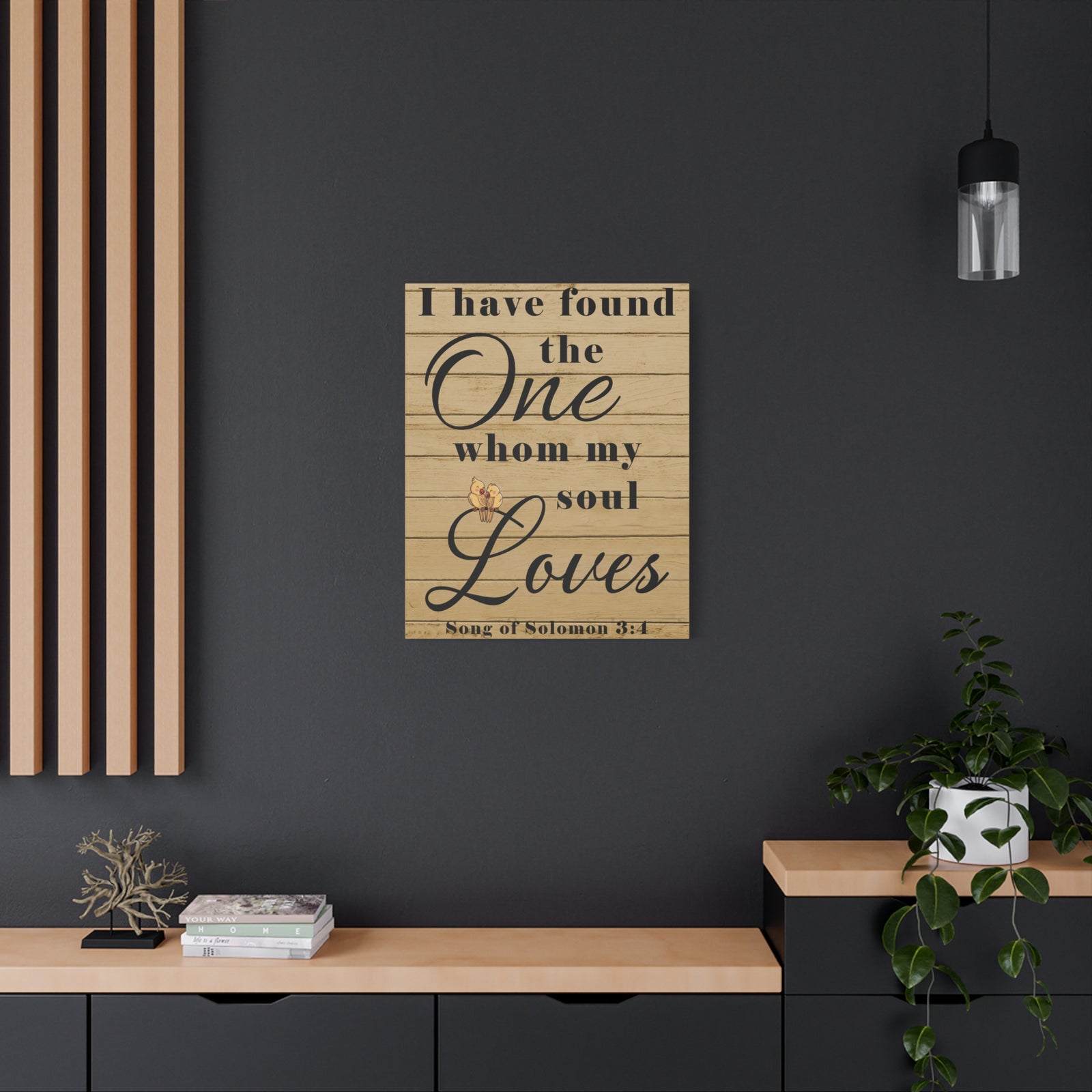 Scripture Walls Song of Solomon 3:4 Wood Christian Wall Art Print Ready to Hang Unframed-Express Your Love Gifts