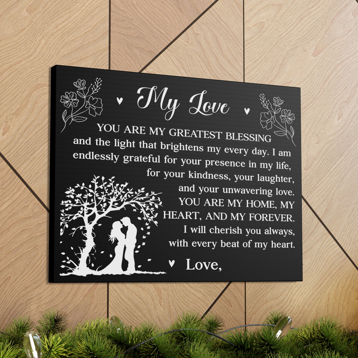 Personalized You Are My Greatest Blessing Romantic Inspirational Print Ready to Hang Artwork Unframed-Express Your Love Gifts