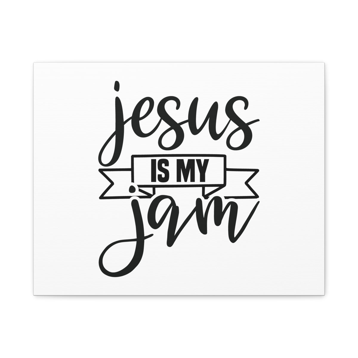 Scripture Canvas Jesus Is My Jam Psalm 27:12 Christian Wall Art Bible Verse Print Ready to Hang-Express Your Love Gifts