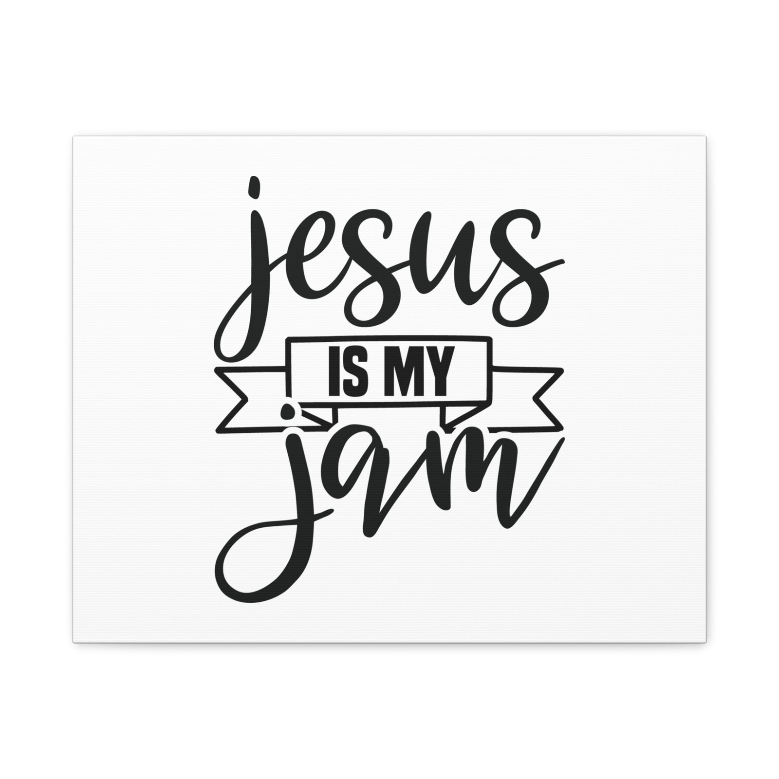 Scripture Canvas Jesus Is My Jam Psalm 27:12 Christian Wall Art Bible Verse Print Ready to Hang-Express Your Love Gifts