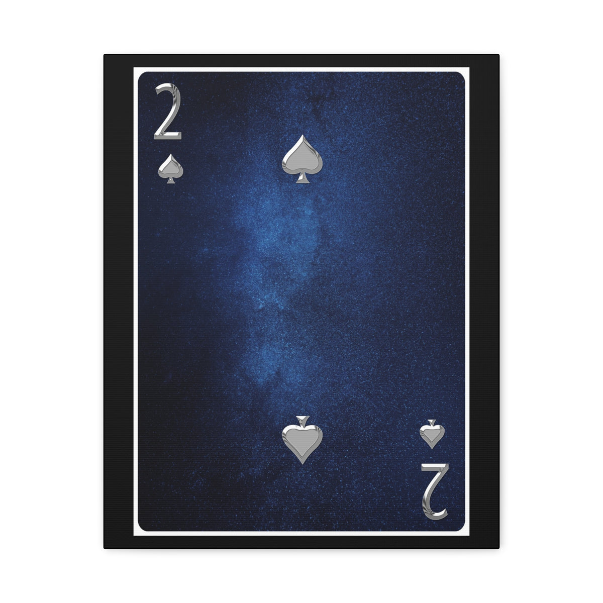 Two Of Spades Space Background Playing Card Canvas Wall Art for Home Decor Ready-to-Hang-Express Your Love Gifts