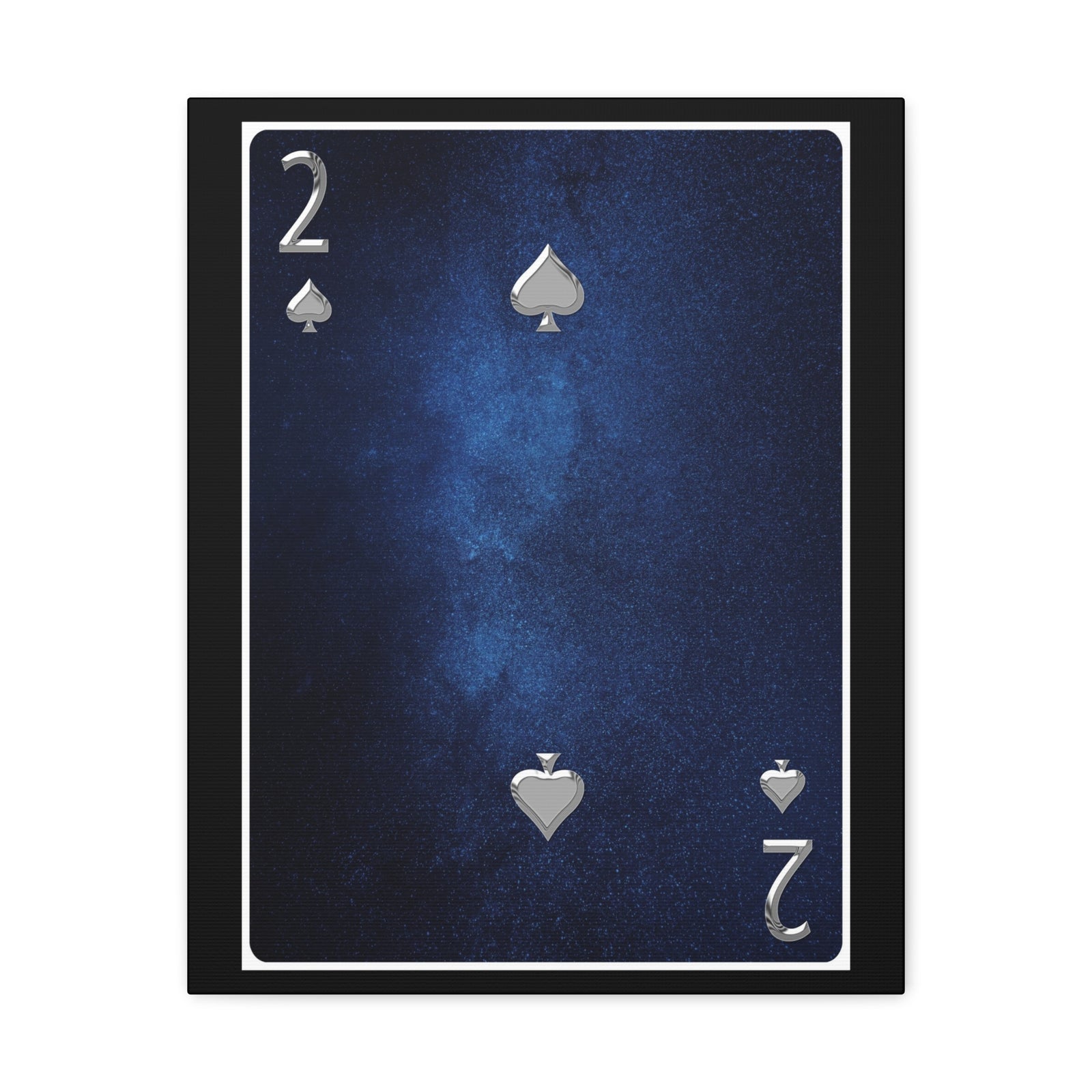 Two Of Spades Space Background Playing Card Canvas Wall Art for Home Decor Ready-to-Hang-Express Your Love Gifts
