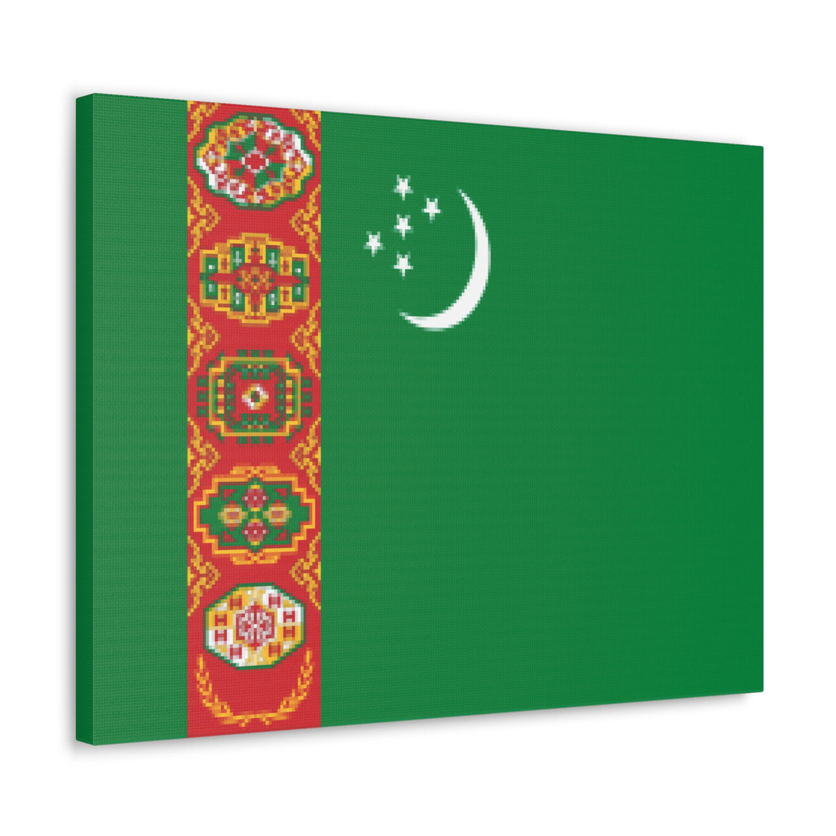 Turkmenistan Country Flag Canvas Vibrant Wall Art Unframed Home Decor-Express Your Love Gifts