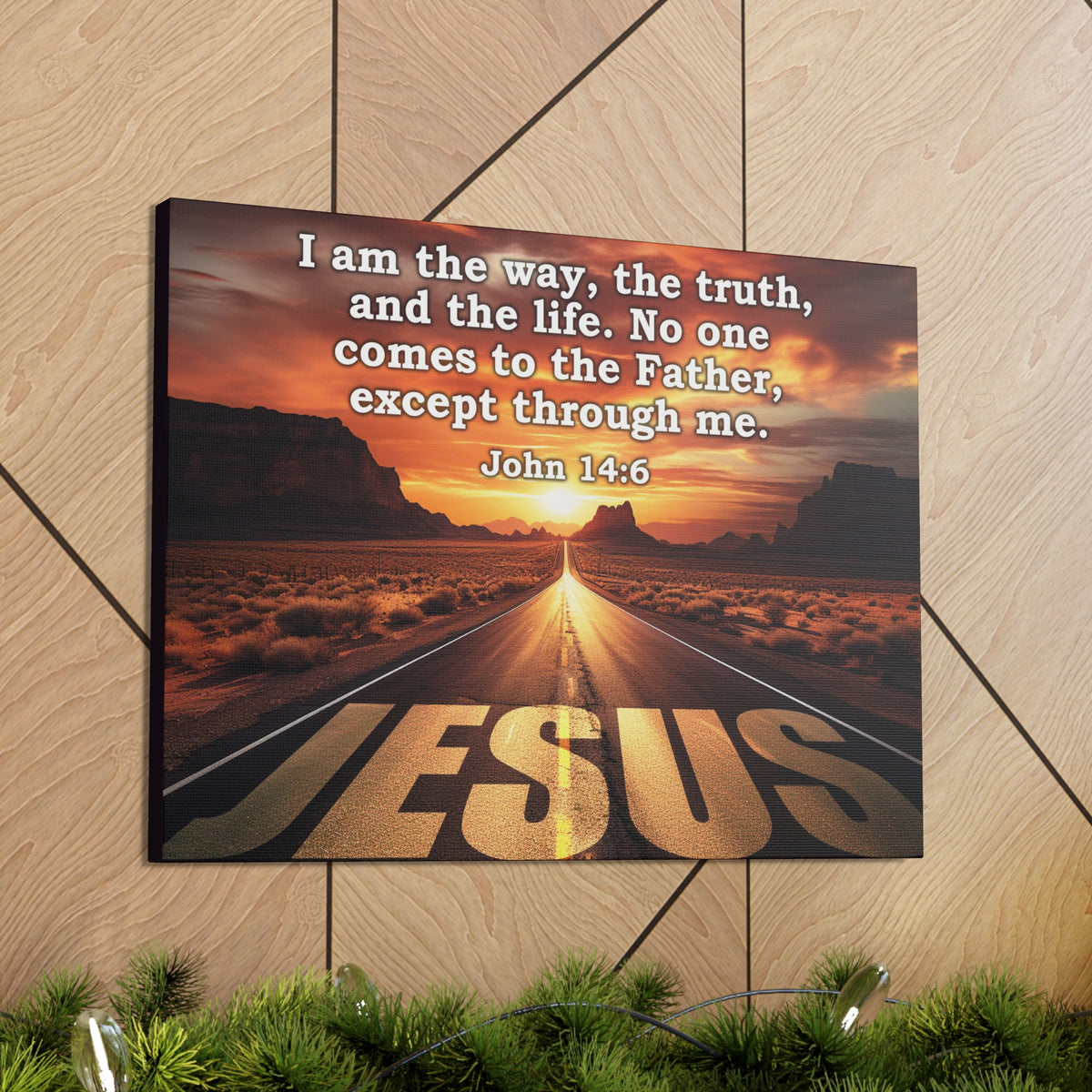 Scripture Walls Way Truth Life John 14:6 Christian Wall Art Print Ready to Hang Unframed-Express Your Love Gifts